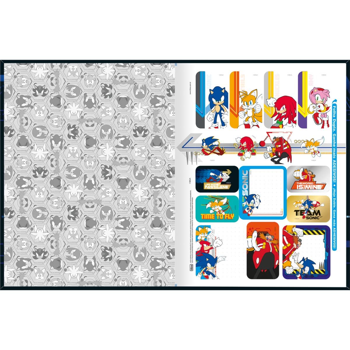 Caderno Brochurao Capa Dura Sonic 80Fls Pct Com 05-92949 | Amazon