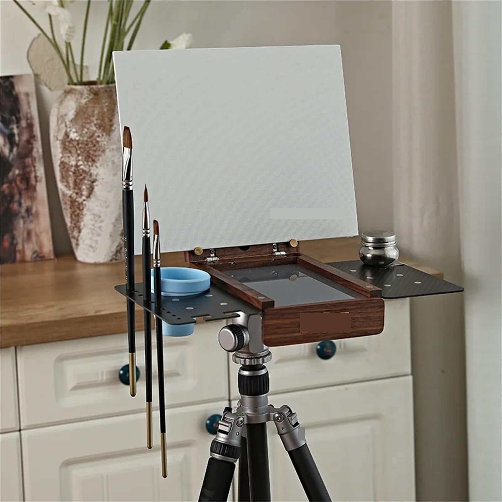 Tragbarer Malkoffer Faltbare, tragbare, schnell zu installierende Holzbox for Kunststudenten im Freien, Skizze, speziell, multifunktional, faltbar, for Reisen, Ölgemälde(Type b)