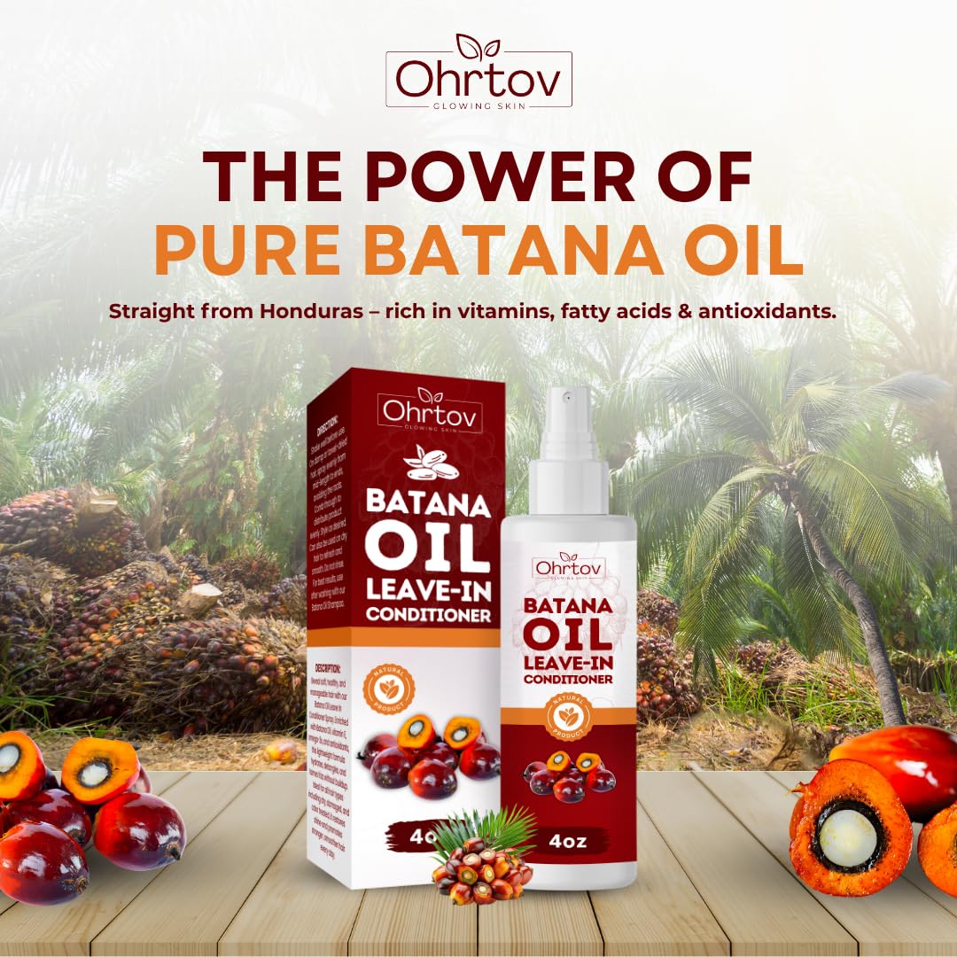 Batana Leave-In Conditioner – Natural Batana Oil for Hair Growth, Thinning Hair & Hair Loss – Strengthening, Thickening & Volumizing for Dry, Brittle, Damaged Hair – Hair Growth Conditioner USA Made - Image 2