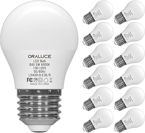 Miniatura 9 de ORALUCE Bombilla LED A15 de 5 vatios de luz diurna blanca 5000 K, equivalente a 40 W, bombilla de lámpara de mesa equivalente a 40 W, base de