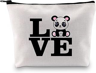 Funny Panda Makeup Bag Panda Lover Gift Panda Girl Gift Panda Zipper Pouch Animal Lover Gift (Love Panda ca)