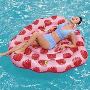 Bestway Havuz Float, Kokulu Ahududu Kokulu Yüzme Şezlongu, Çocuklar ve Yetişkinler için