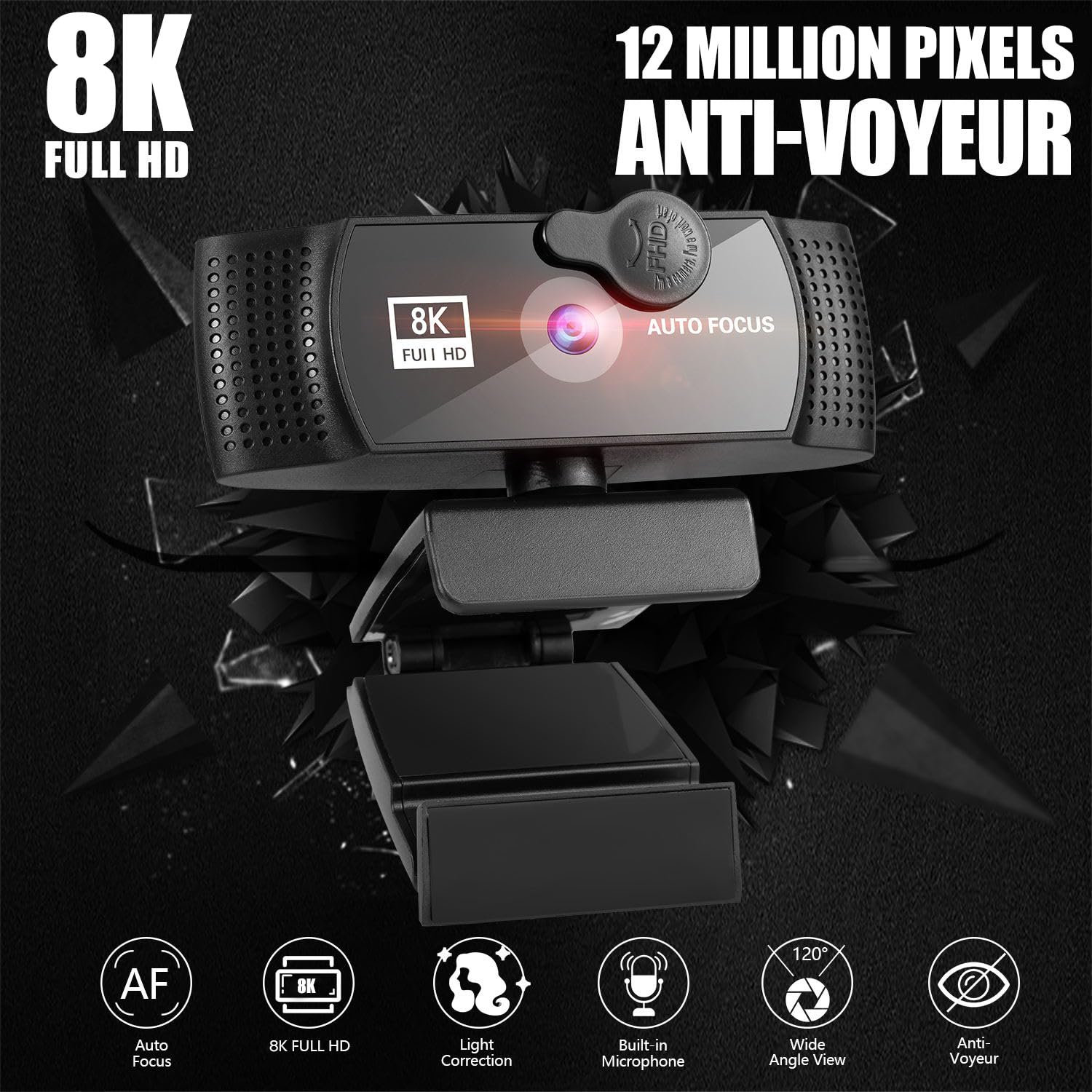 8K 4K 1080P Full HD Web Camera Auto With Microphone USB Cam For PC Computer Laptop Video Mini(8K)