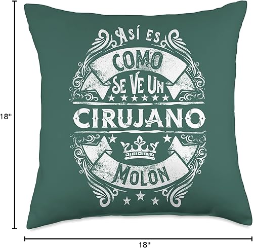 Miniatura 4 de Regalo Cirujano Medico Regalos Originales Un Cirujano Molon Divertido Humor para Mejor Hombre Throw Pillow 18x18 Multicolor