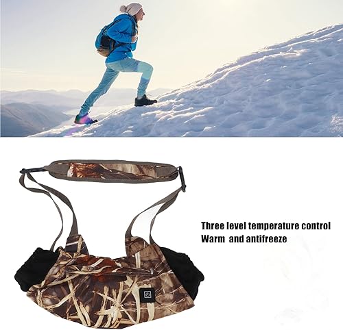Miniatura 2 de Orejera de mano de camuflaje para hombre, manguito de mano de caza, calentador de manos de forro polar con puños resistentes al viento, calentador