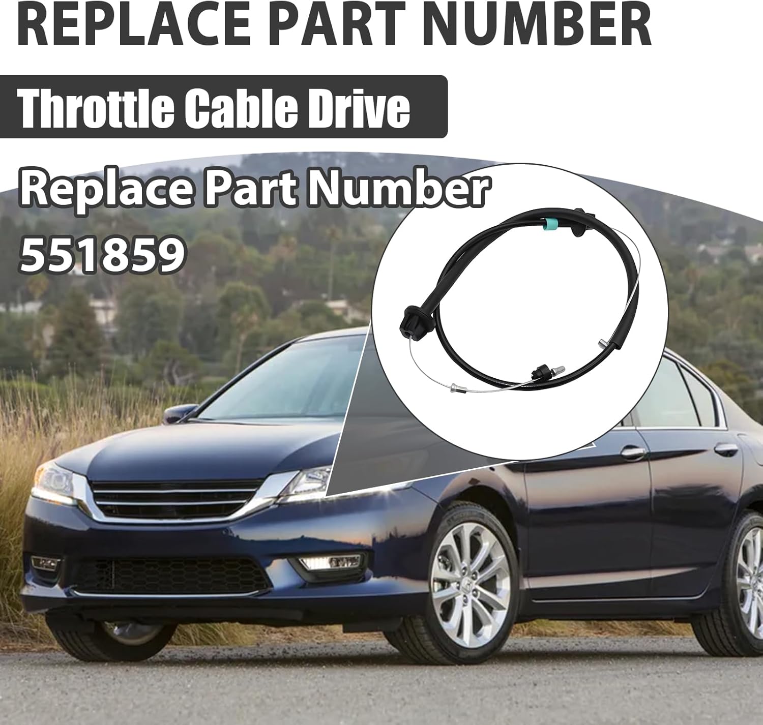 551859 Throttle Cable 38.8" Compatible with LS1 LSX LS Drive By Cable Accelerator linkage(For 3 and 4 Bolt Throttle Bodies)