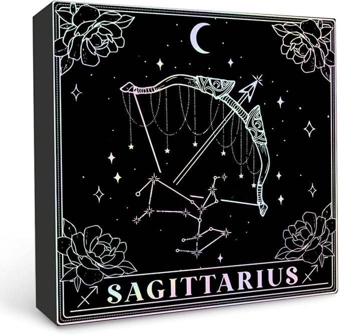 Sagittarius Gifts For Women, Zodiac Gifts For Women, Sagittarius Gifts, Wooden Box Sign with Sagittarius Sign, Astrology Gift For Women Friend Bestie, Birthday Zodiac Gifts, Horoscope Spiritual Gifts