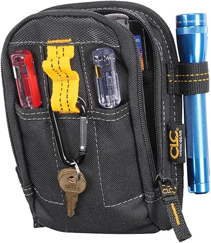 CLC Custom Leathercraft 1504 - Bolsa multiusos para todas las herramientas, 9 bolsillos, color negro, pequeña