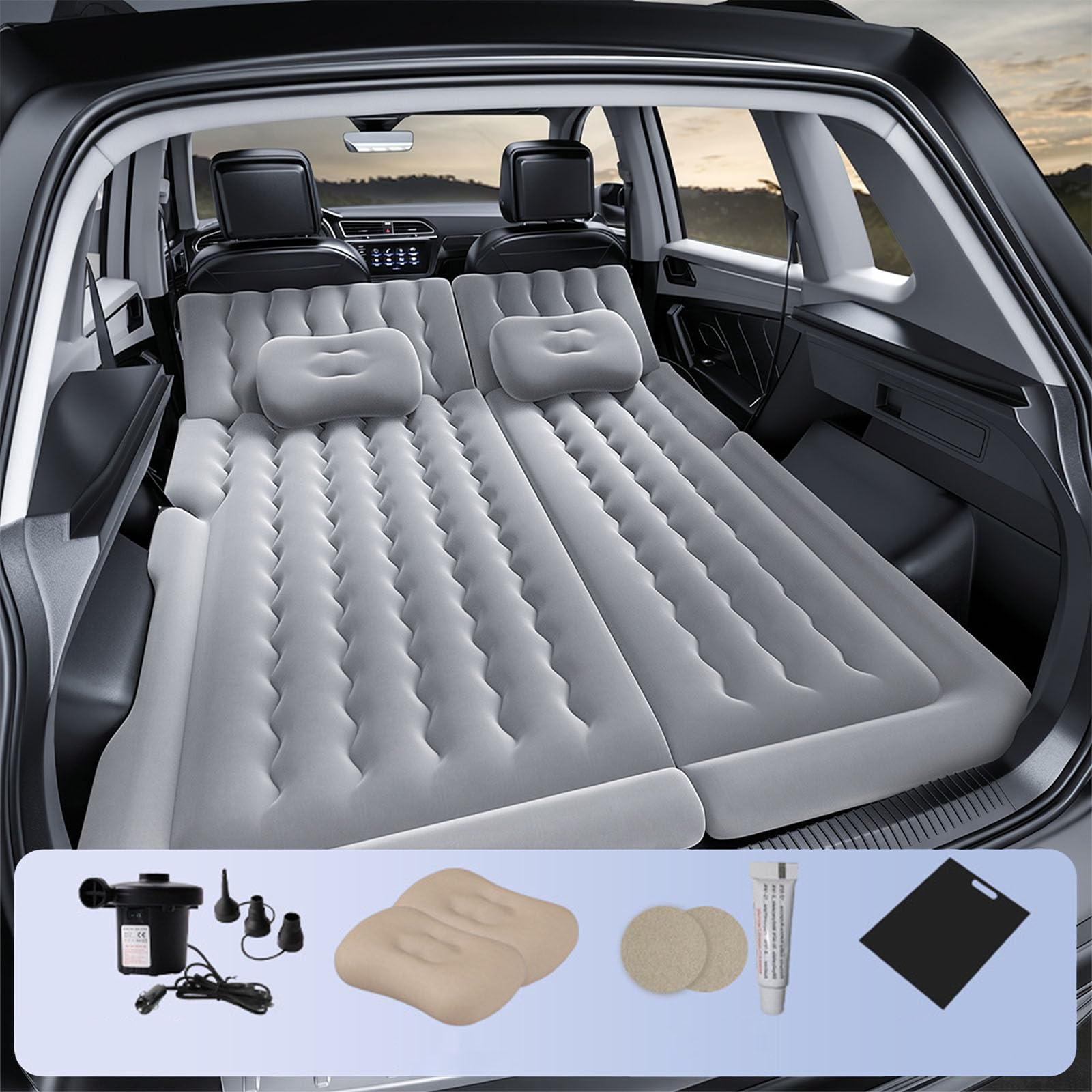 Materasso Gonfiabile Auto per Volvo V90 Cross Country 2026 2025-2020, Materasso Campeggio Letto Viaggio Portatile Accessori Auto per Bagagliaio Sonno Esterno