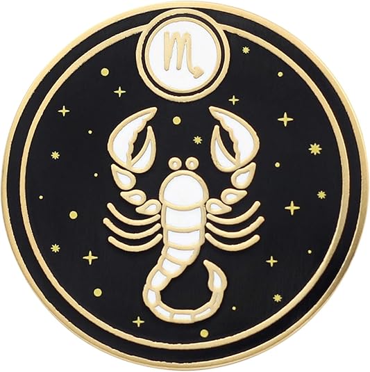 REAL SIC Astrological Sign Pin - Star Sign/Astrology Enamel Pins, Lapel Pins for Birth Sign, Great Gift for Anyone, Perfect Accessory for Jackets, Hats, Backpacks & Tops