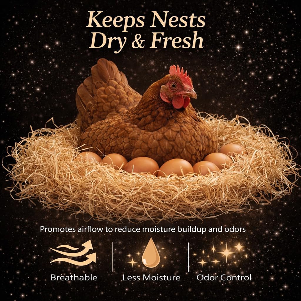NestNova™ Aspen Excelsior, 2 lb Box of USA-Grown Aspen Fiber. Eco-Friendly Material for Chicken coops, Small pet Bedding, Crafts, and Gift Baskets. Biodegradable and Hand Packed. 3 Boxes (6 lbs)