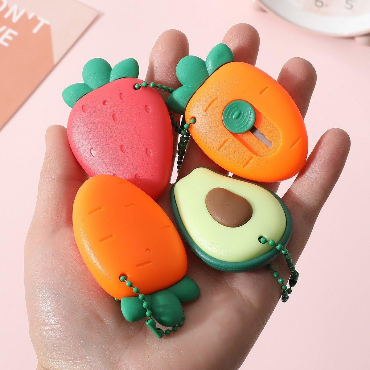 Lot De 3 Mini Couteaux Utilitaires De Sécurité, Coupe-boîte en Forme De Fruit, Ouvre-Lettre Rétractable
