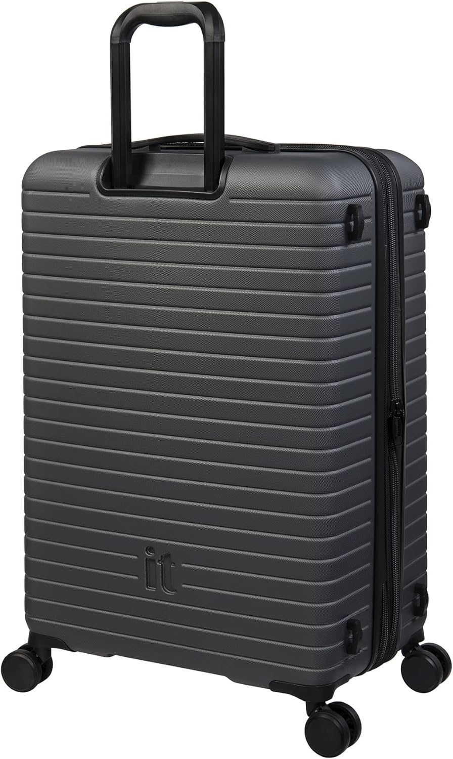 review it luggage Attuned 3 Piece Hardside 8 Wheel Expandable Spinner Set, Charcoal, 3 Pc