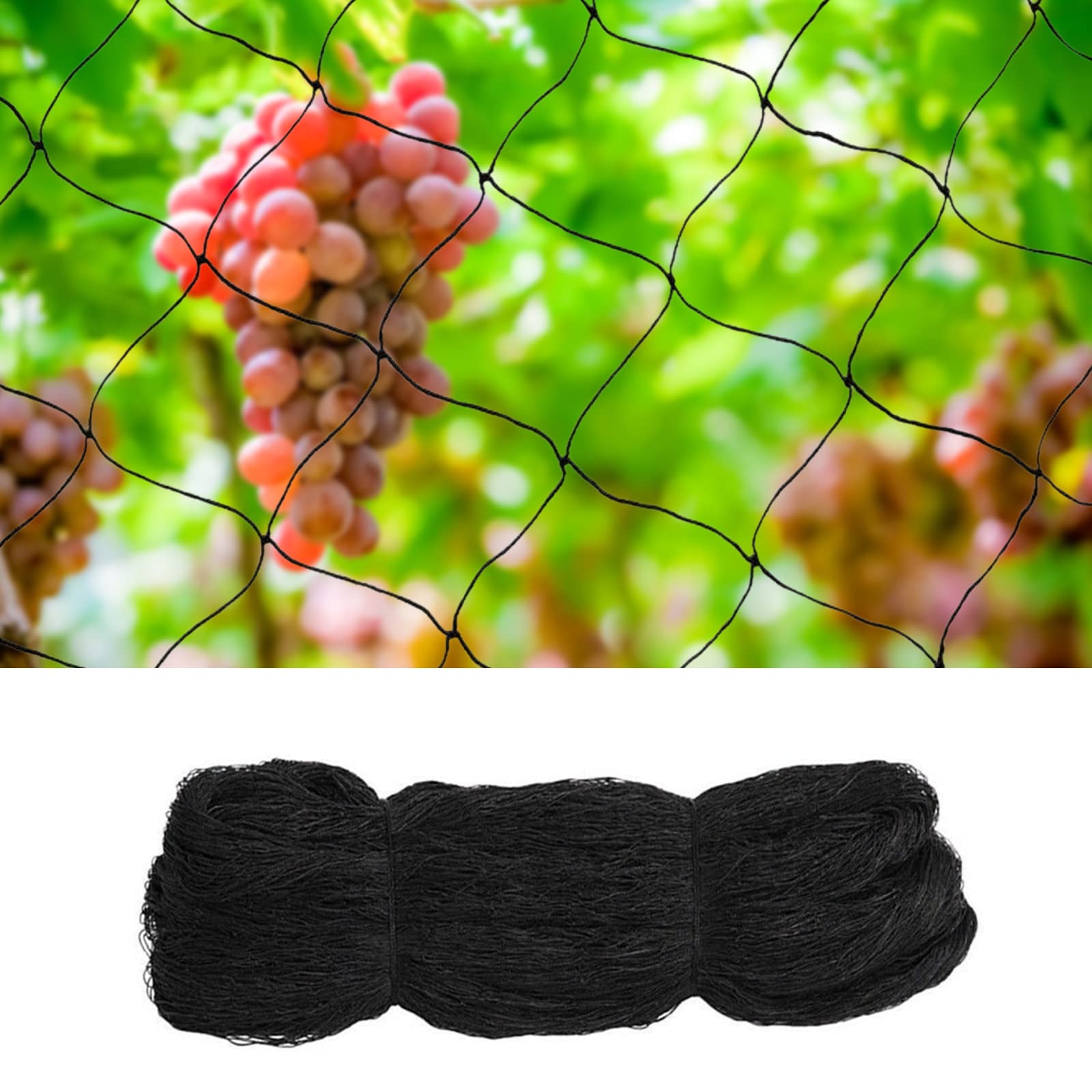 Rete di protezione per uccelli, a maglia stretta, per stagno, per foglie, con ganci, fascette, da giardino, per esterni, aiuole rialzate, per alberi da frutto, protezione da uccelli, galline, piccioni