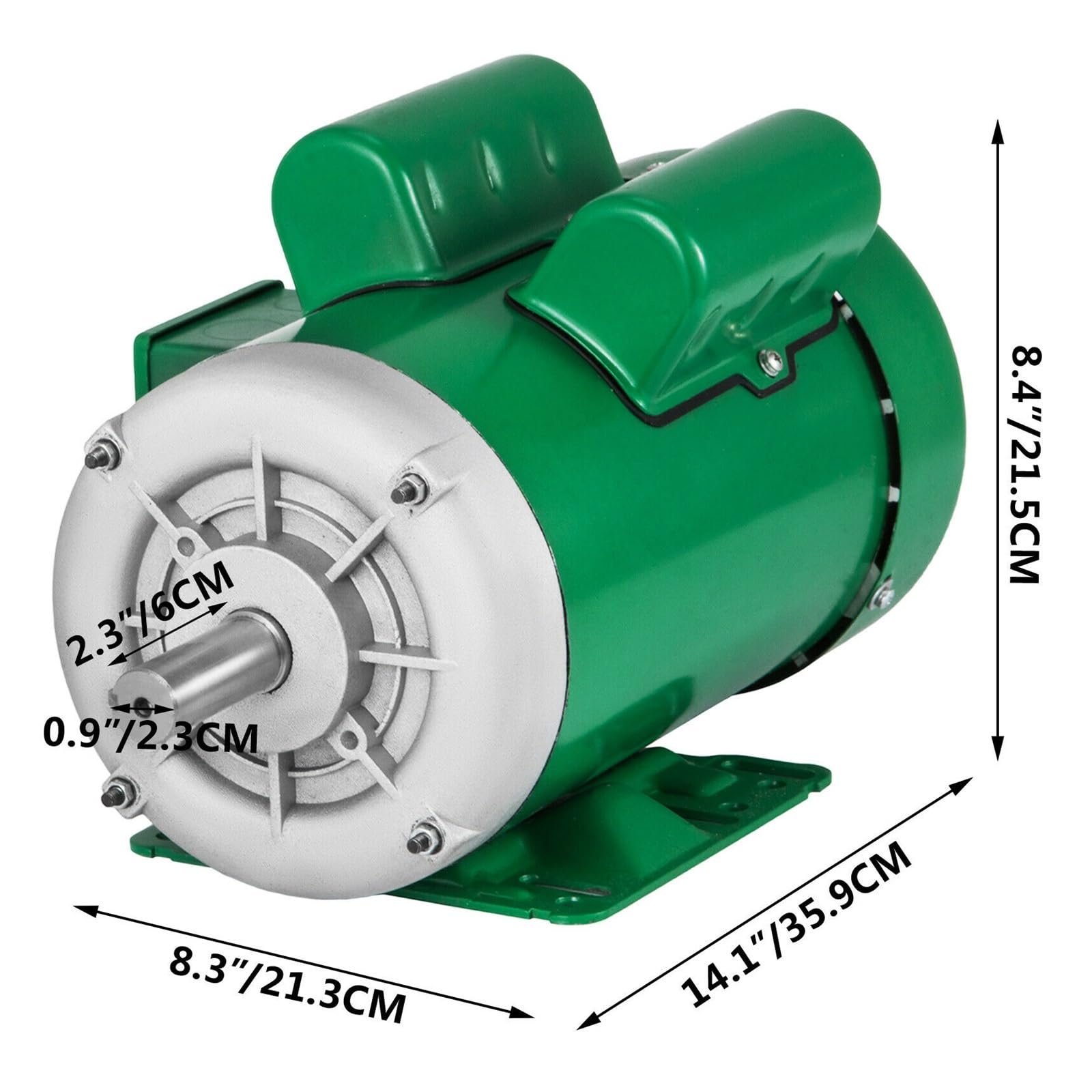 Moteur À Courant Alternatif Monophasé 2 Usage Agricole Avec Support De Montage Vitesse Maximale 1800 Tr/min Réversible TEFC IP65 Étanche Pour le bricolage