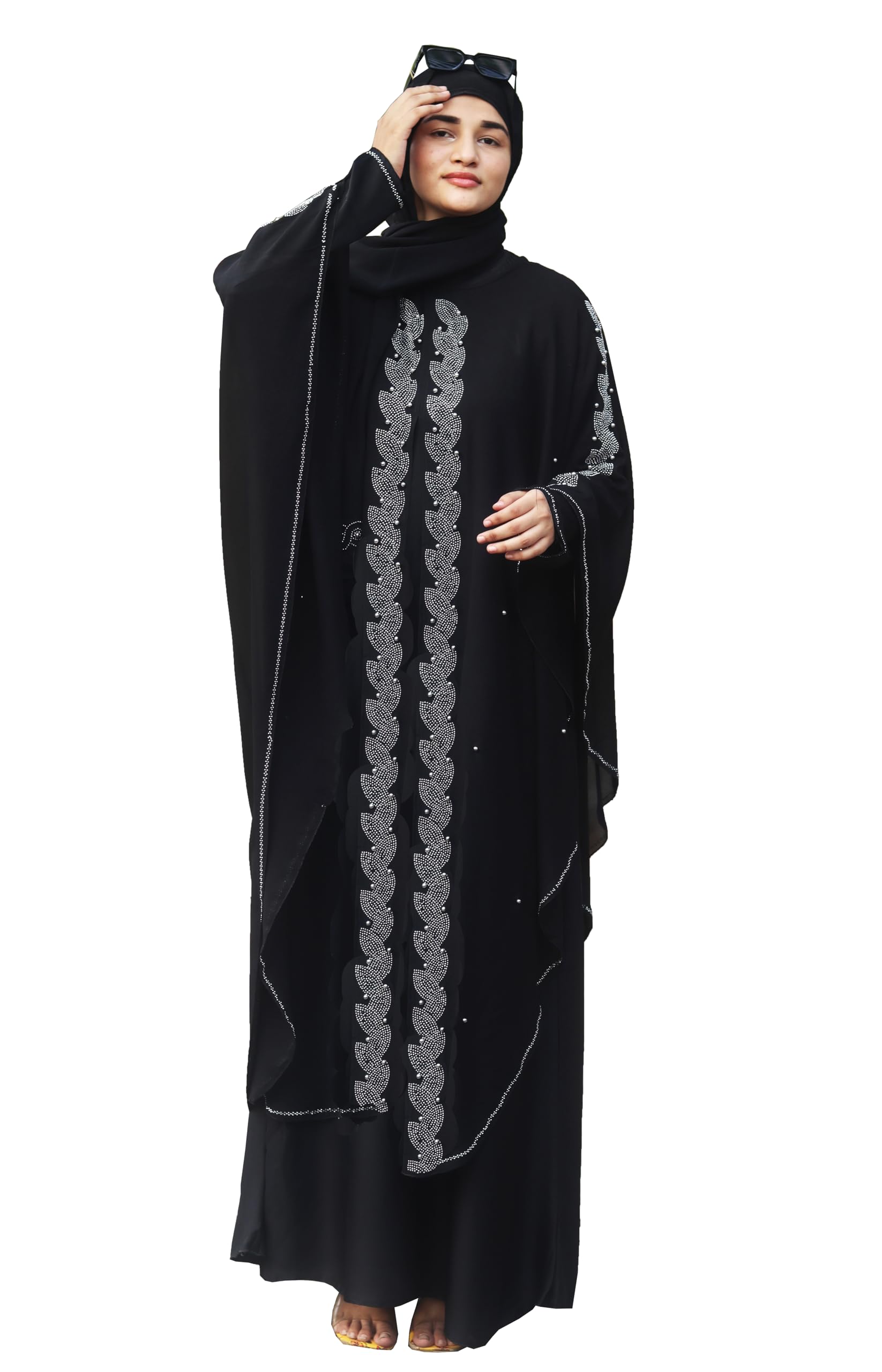 Nida fabric Free Size Muslim Burqa/Abaya & Burkha Dress for Muslim women and Girl's (F01-Burkha)