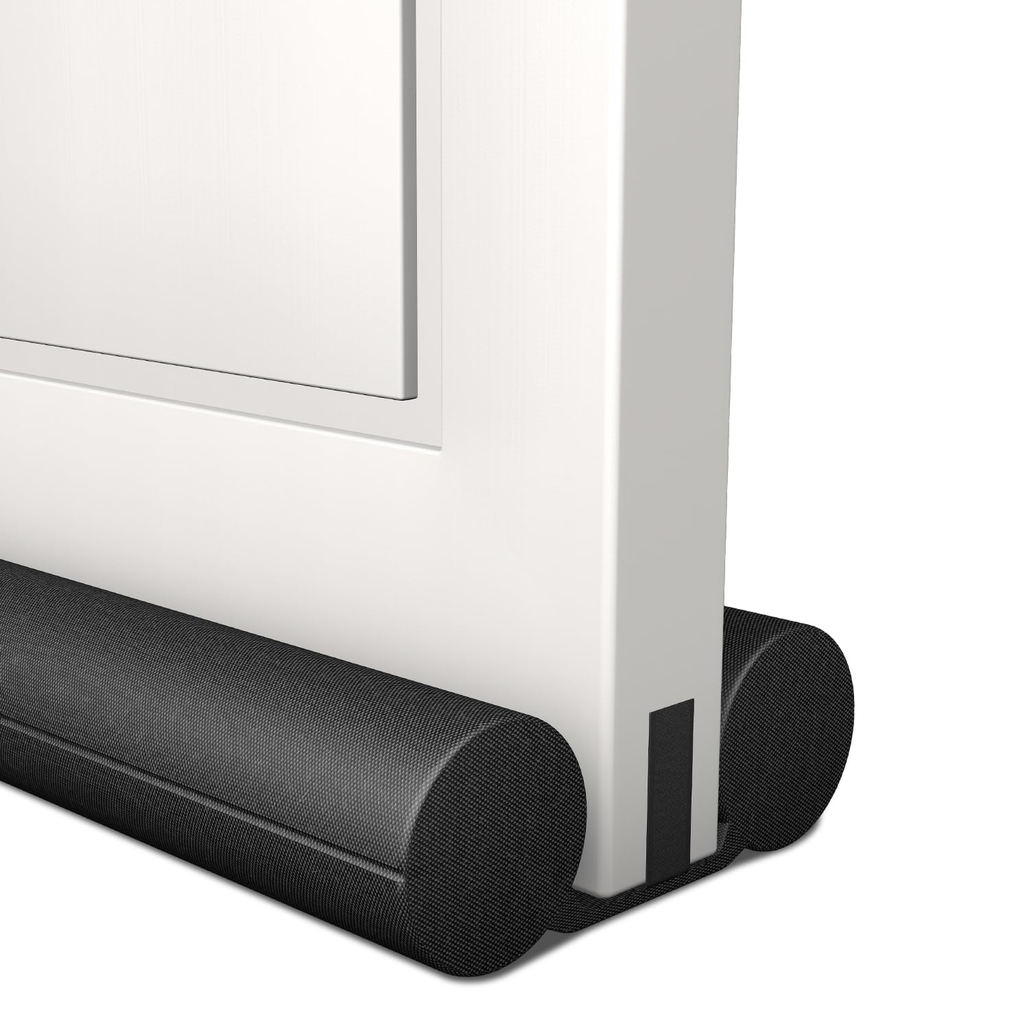 Under Door Draught Excluder, 90cm Wind Stopper for Window & Door, Air Door Draft Stopper Noise Blocker for Bottom of Door, Door Draft Stopper Noise Blocker for Bottom of Door (Black-1 Pack)