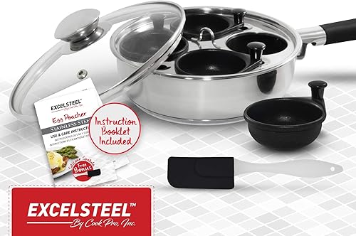 Miniatura 5 de Escalfador de huevos CookPro, varias alternativas, PlateadoNegro