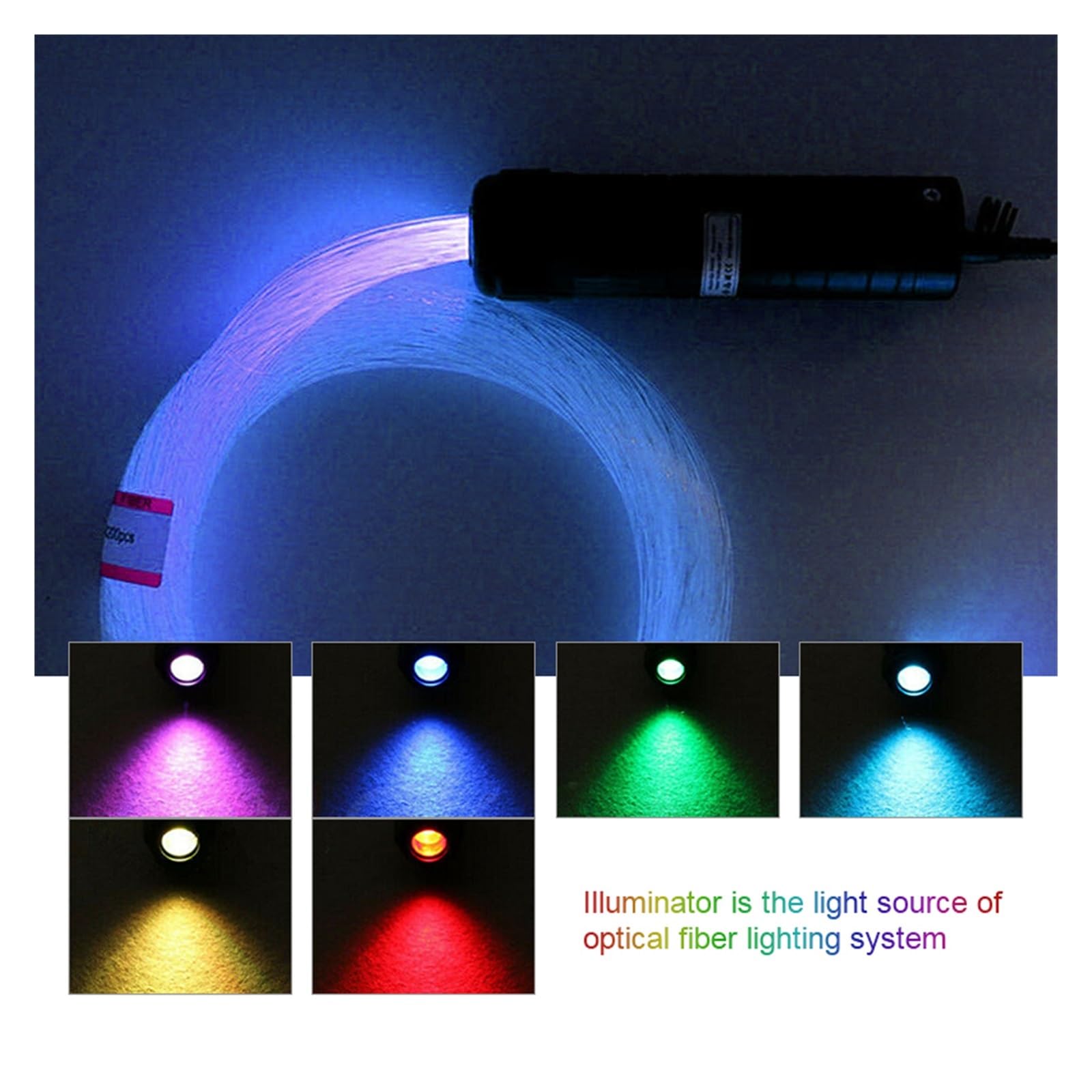 Accessori per Headliner Starlight Auto 12V 60pcs Fibra Ottica Star Light Kit Car LED Plafoniera Headliner Decor Car Interior Lampada Atmosfera Decorativa(300pcs 3M)