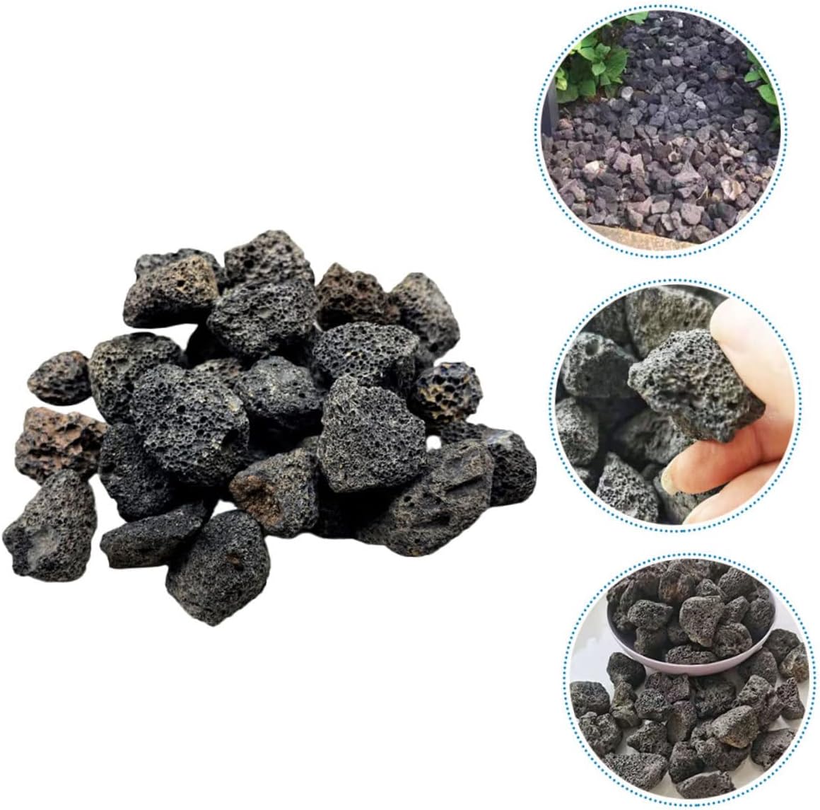 Cabilock 1Bag Natural Volcanic Stones for Aquariums Decorative Rocks for Fish Tanks Stone for Aquascaping Succulents and Outdoor Decor