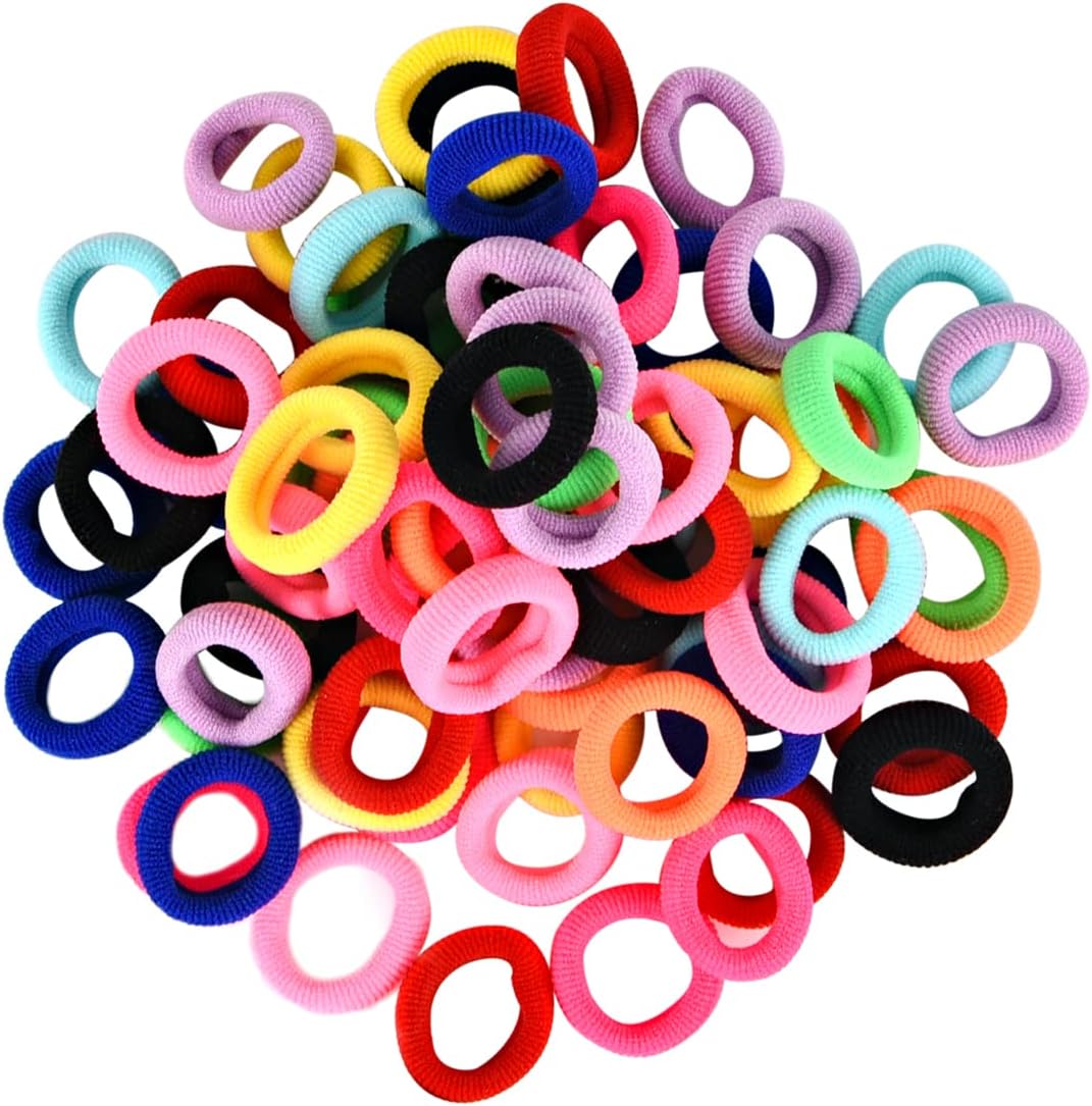 Baby Hair Ties, Elastic Hair Bands Small Hair Ties for Girls Rubber Bands Elastic Ponytail Holders (Multicolor)