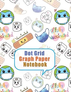 Dot Grid Graph Paper Notebook, Covid-19 protection theme background