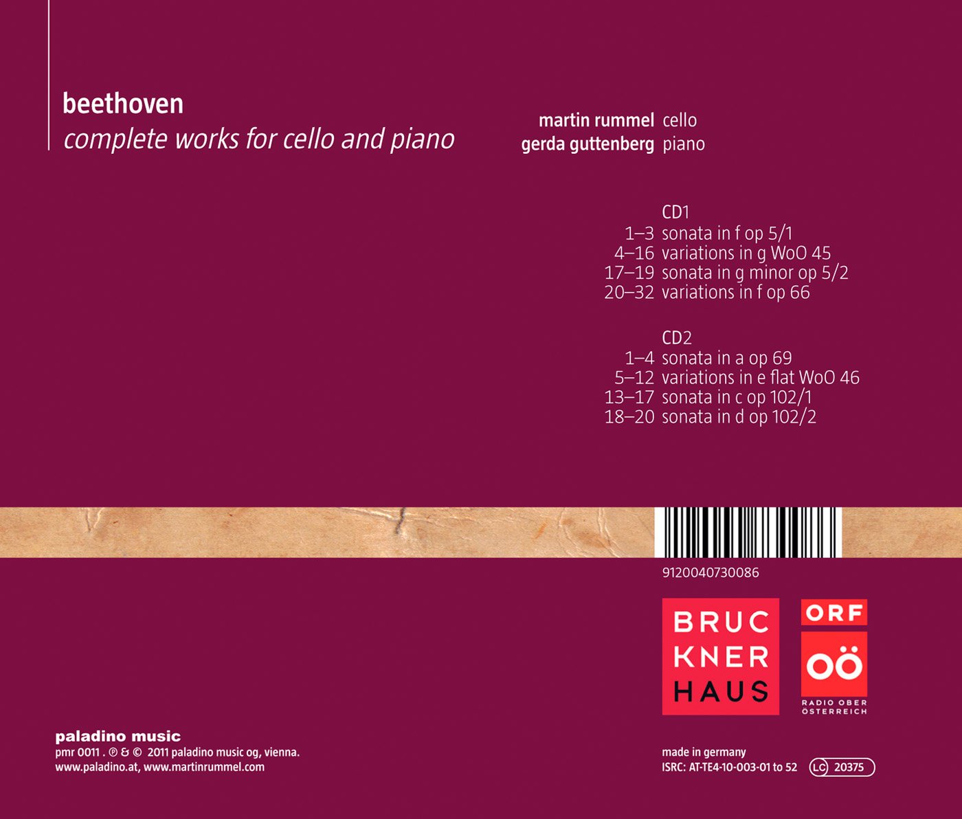 Complete Works For Cello & Piano