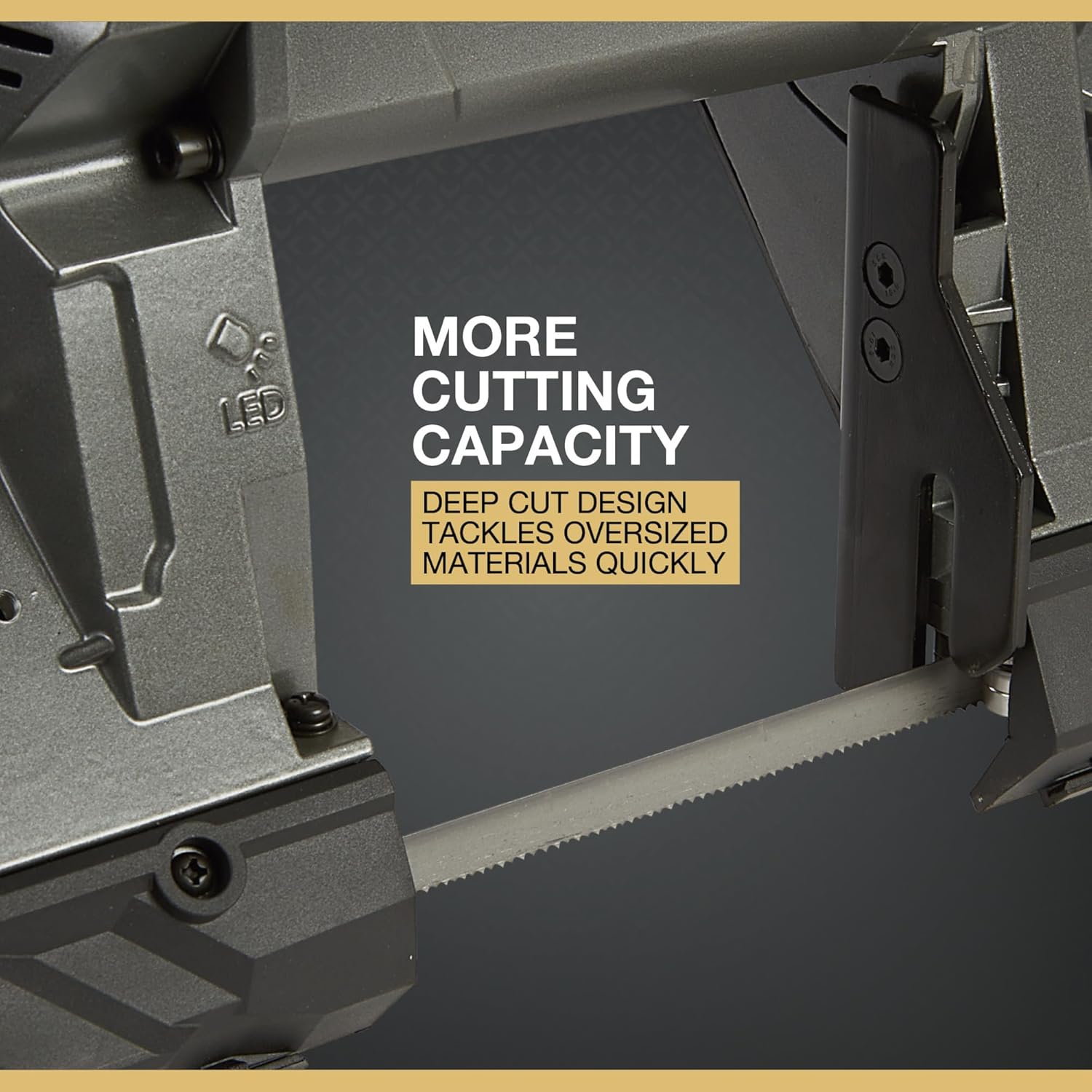Klutch Band Saw, KLiQ 20V, 5in. x 5in. Capacity, 472 SFM, Brushless, Cordless, Bare Tool