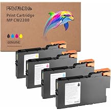 MP CW2200 Ink Cartridge Replacement for Ricoh MP CW1200 2000 2200 Lanier MP CW2200 CW2201sp Savin MP CW2200 CW2201sp 4-Pack Black Cyan Magenta Yellow