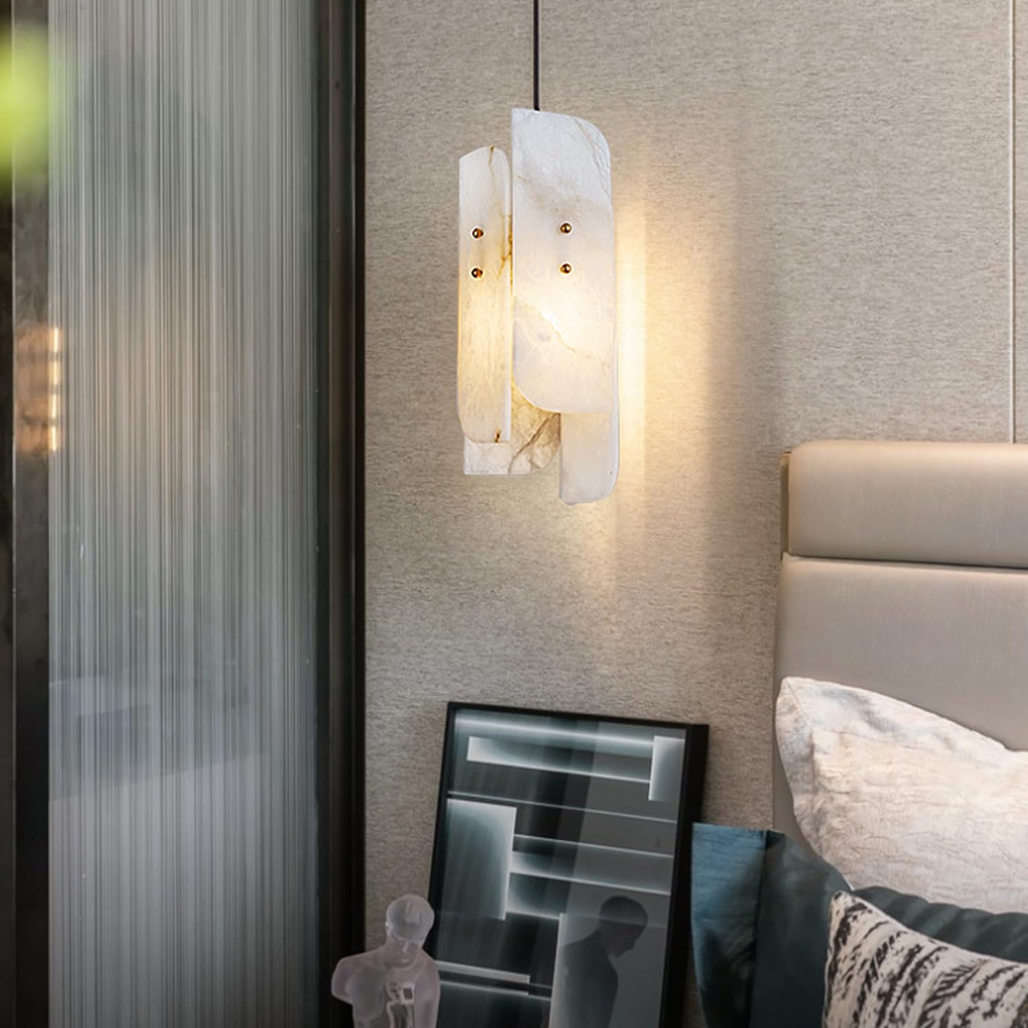 Lampada A Sospensione Light Luxury Creative In Marmo Da 15,7 Pollici