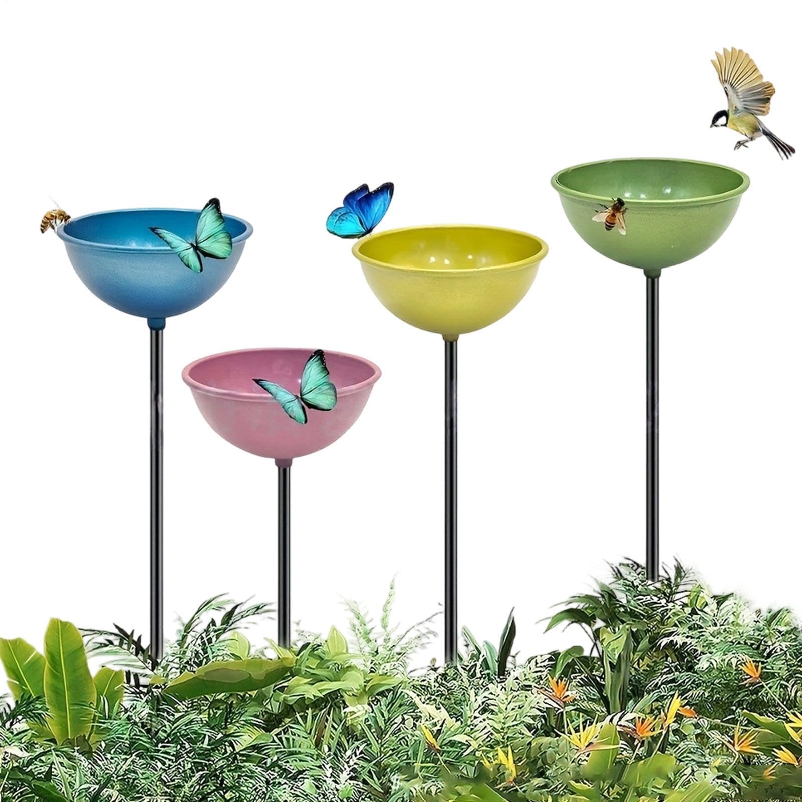 Mangeoire pour papillons en métal durable : station d'arrosage 4 pièces