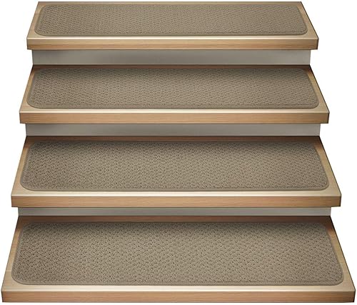 House, Home and More Juego de 15 peldaños para escaleras de interior acoplables, color marrón camel, 9 x 36 pulgadas