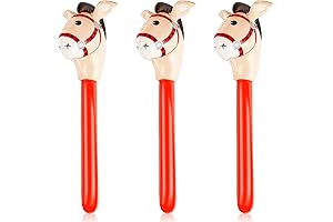 Inflatable Horse Costume Adult Ride on Blow up Costume Inflatable Stick Horse Head with Pump