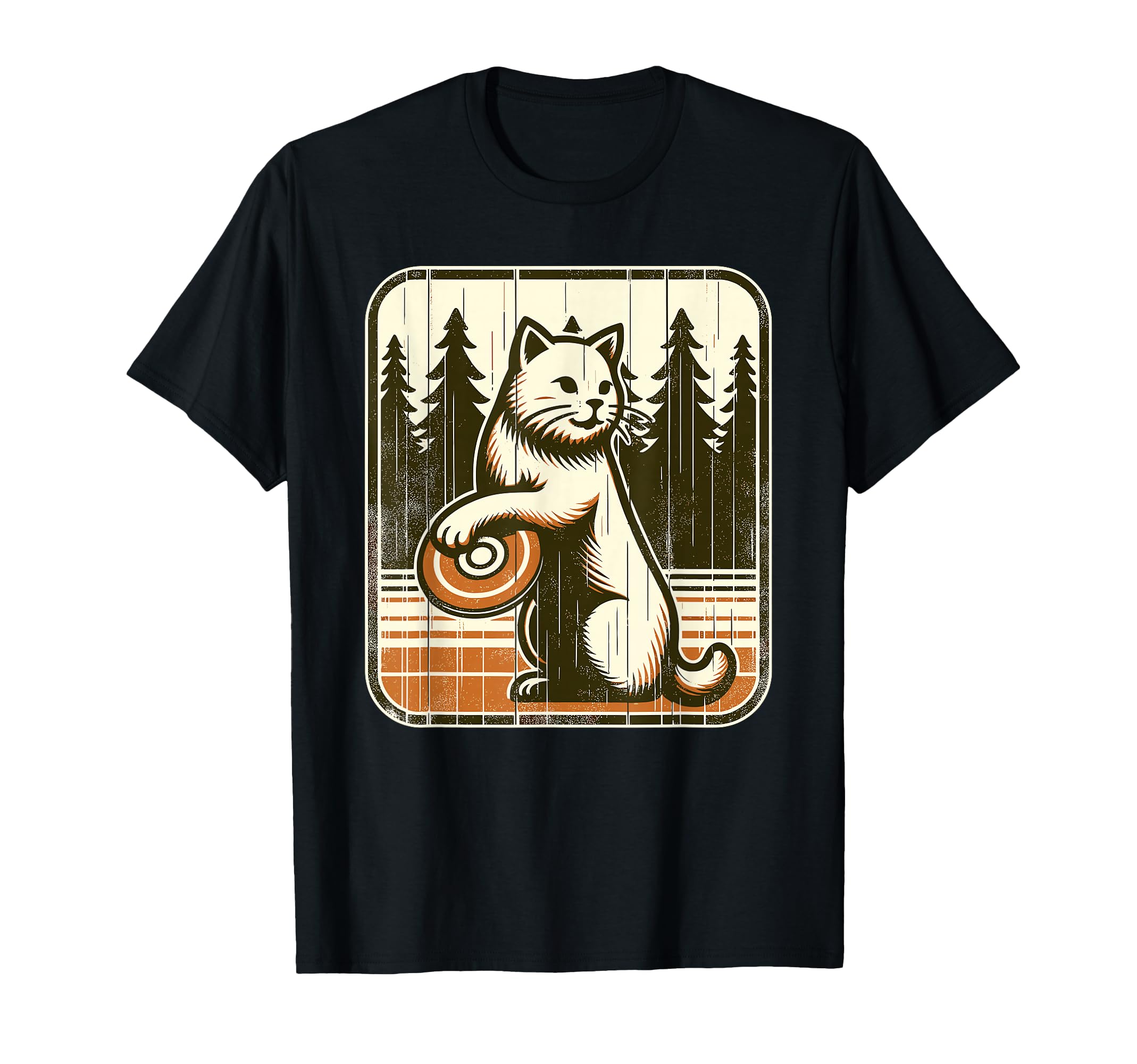Disc Golfer Cat Disc Golf Player T-Shirt