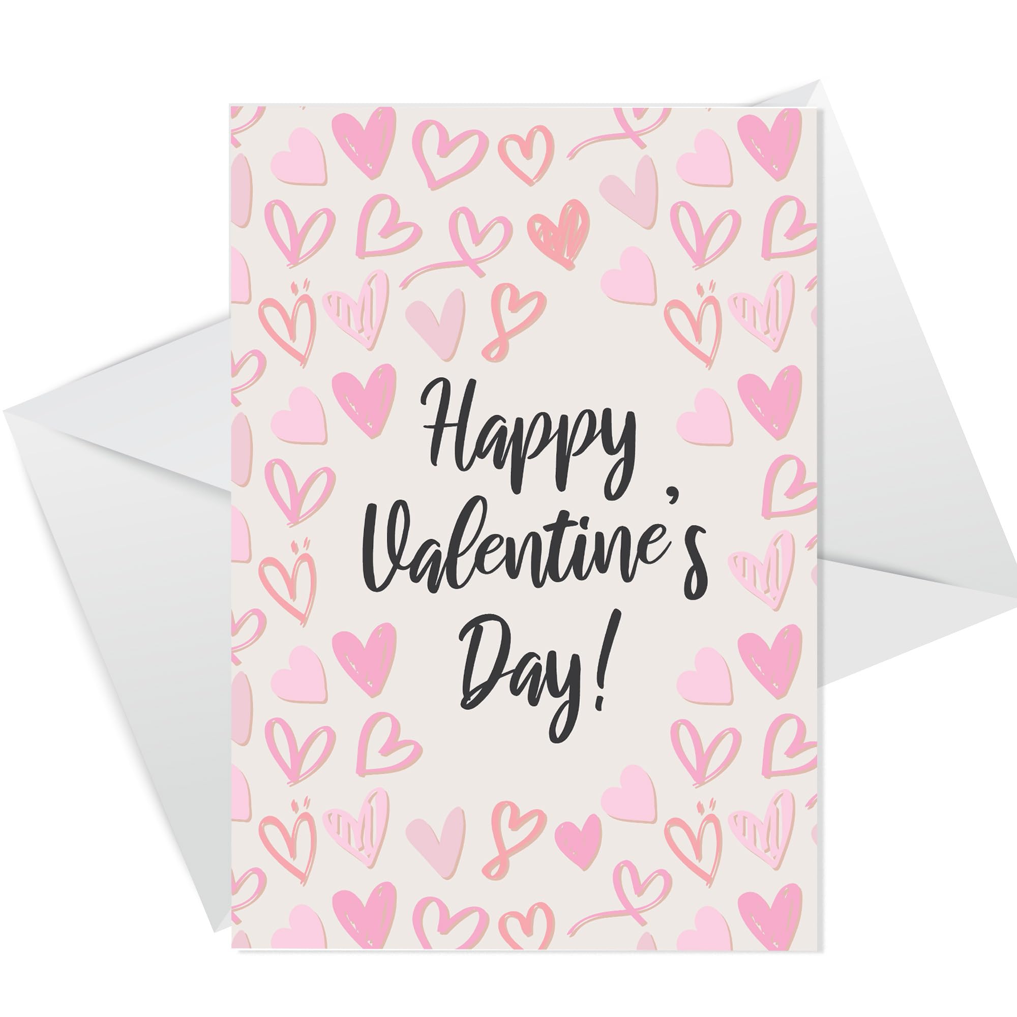 RED OCEAN HAPPY VALENTINES CARD For Partner Boyfriend Girlfriend Husband Wife Friend Mum Dad Him Her Valentines Card With Envelope Cute Valentines Card