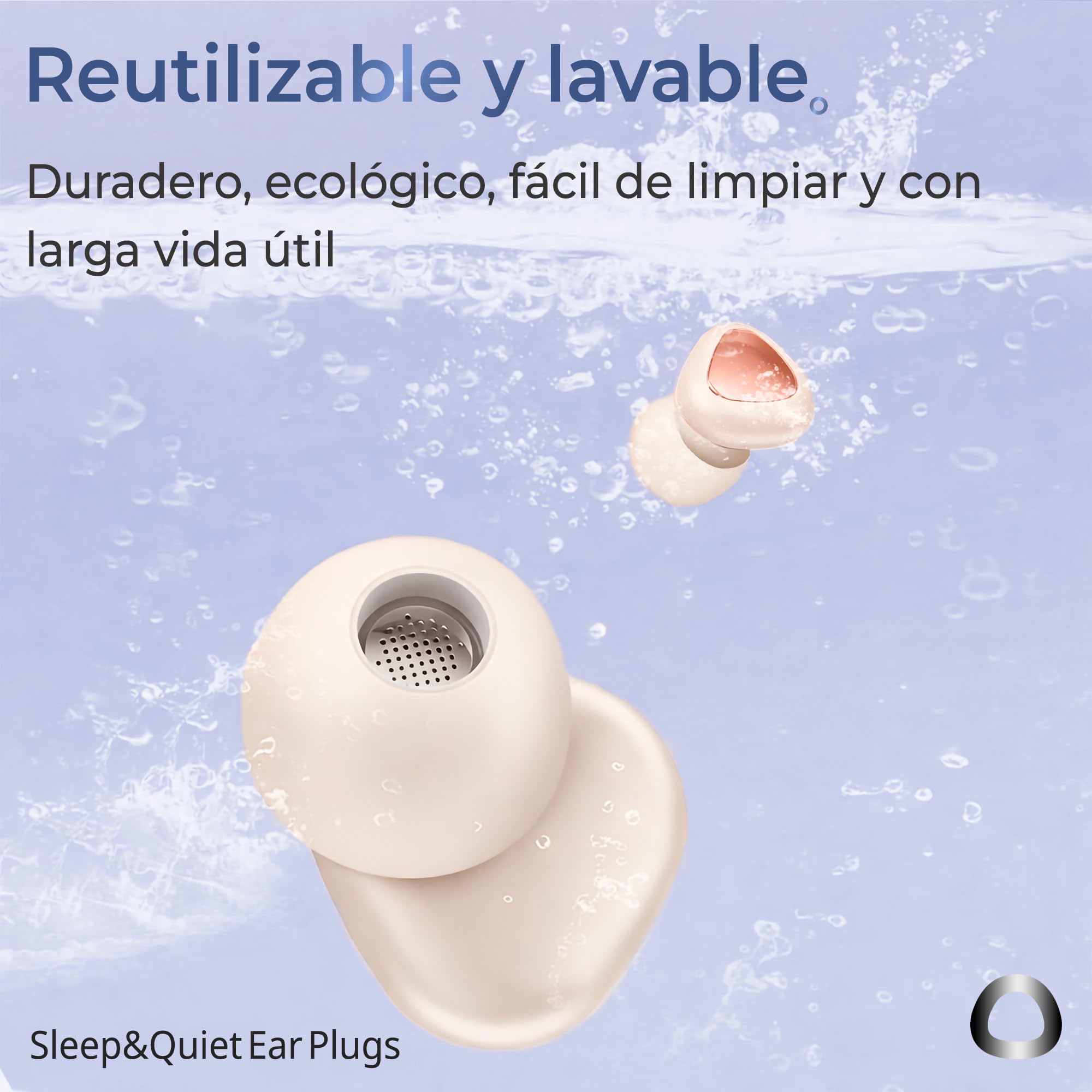 Nexus® Sleep&Quiet Tapones Oídos Ruido Dormir de Lado. Reducción de Ruido 28dB, Silicona Reutilizable, 4 Tallas (XS-L) Concentración, Insomnio y Viajes. Cero Presión AntiRonquidos.