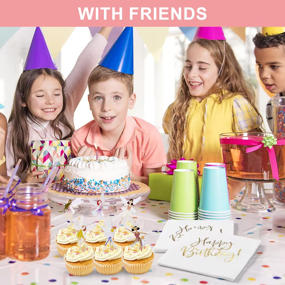 45 Décorations De Gâteau Fées - Pour Cupcakes, Anniversaire Fille, Fête D'Enfants, Non Comestibles - 12