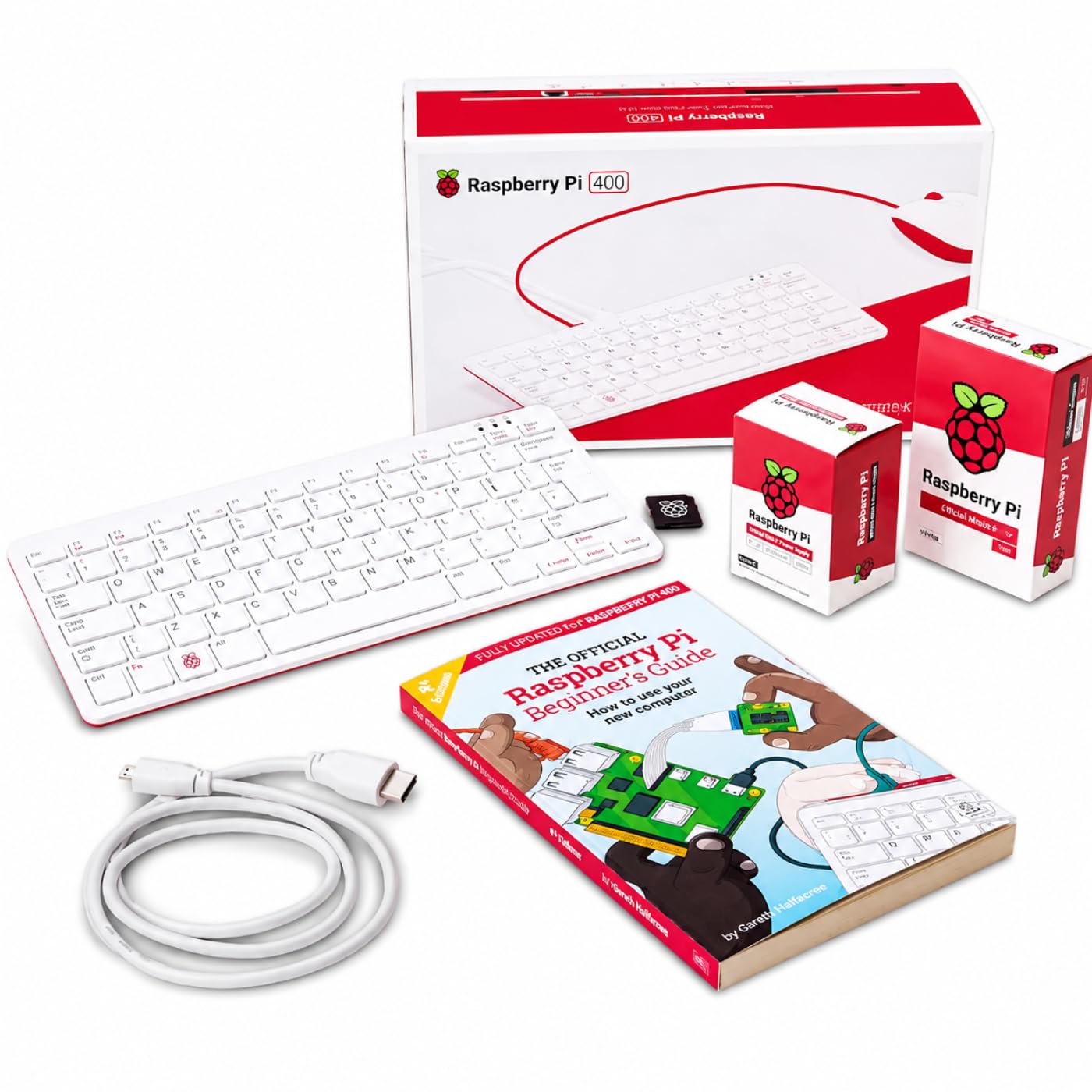 Raspberry Pi 400 本体とビギナーズガイド本セット Official Raspberry Pi 400 Computer Kit | Quad-Core 1.8GHz Desktop