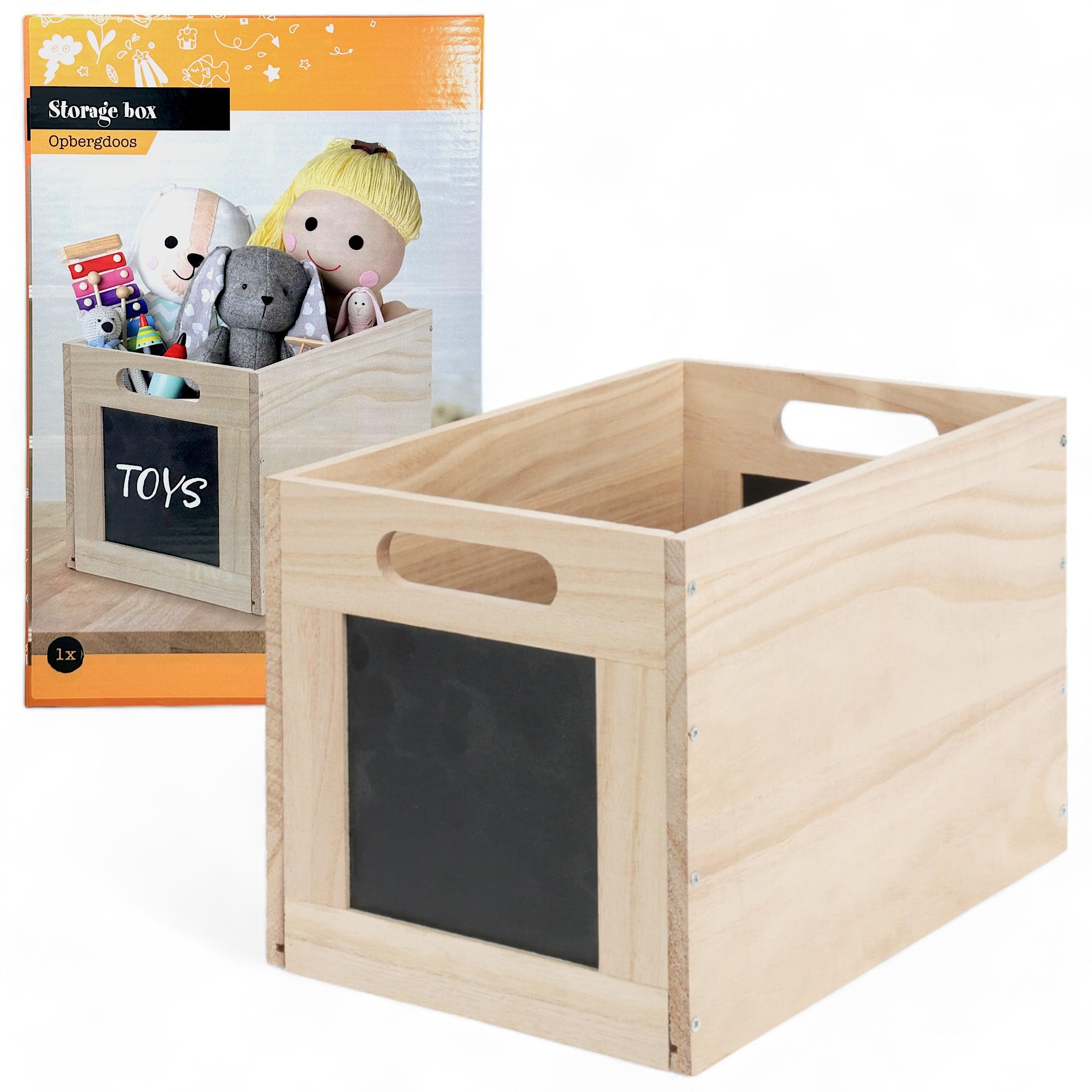 Boîte de rangement en bois inscriptible polyvalente MIJOMA 30x20 cm