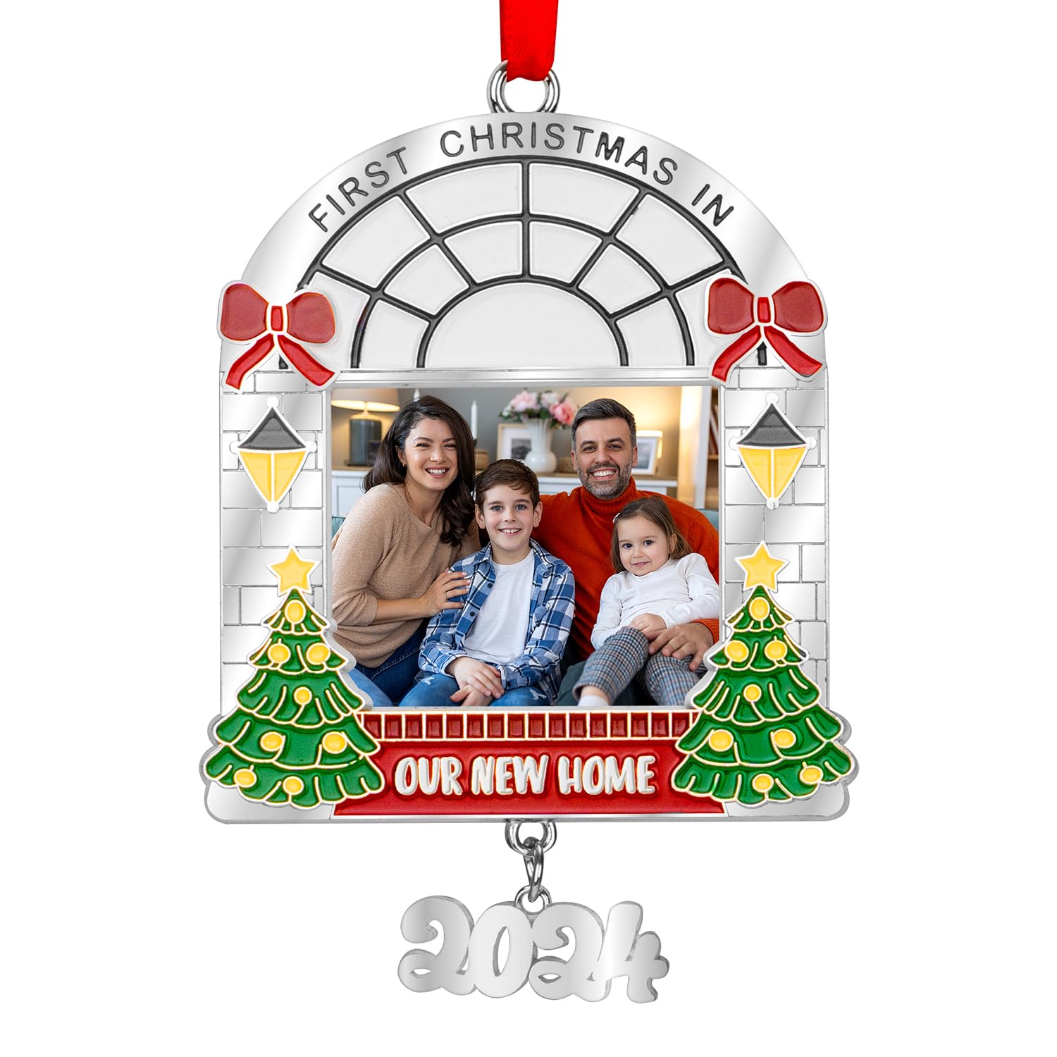 Our First Christmas in Our New Home Christmas Photo Ornament 2024 - House Warming Gifts New Home - Housewarming Gifts for New House - Christmas Decoration New Home Gifts Ideas