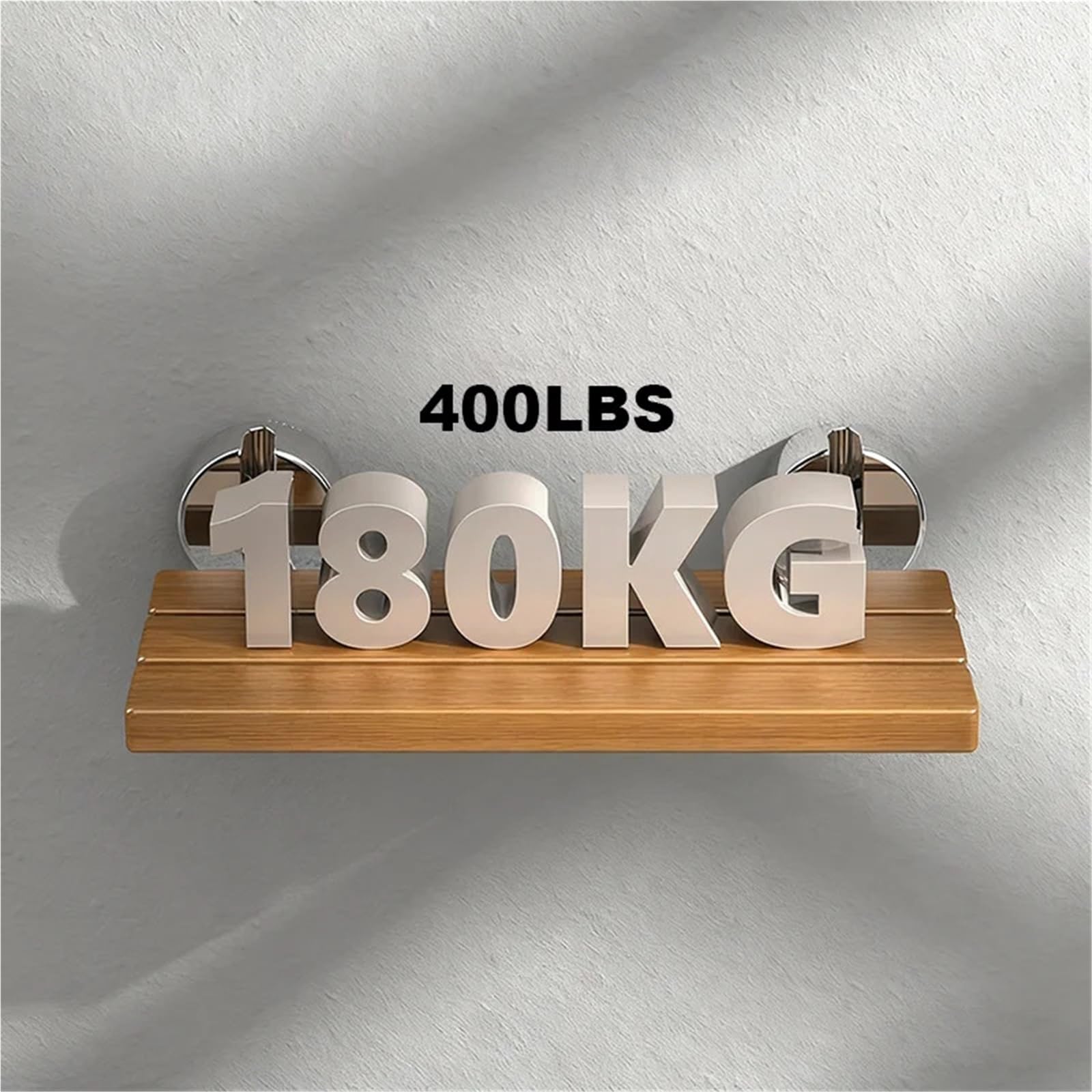 Asiento Ducha Pared Montada Asiento de Ducha Plegable montado en la Pared | Silla de banco con estructura de acero inoxidable y madera plegable