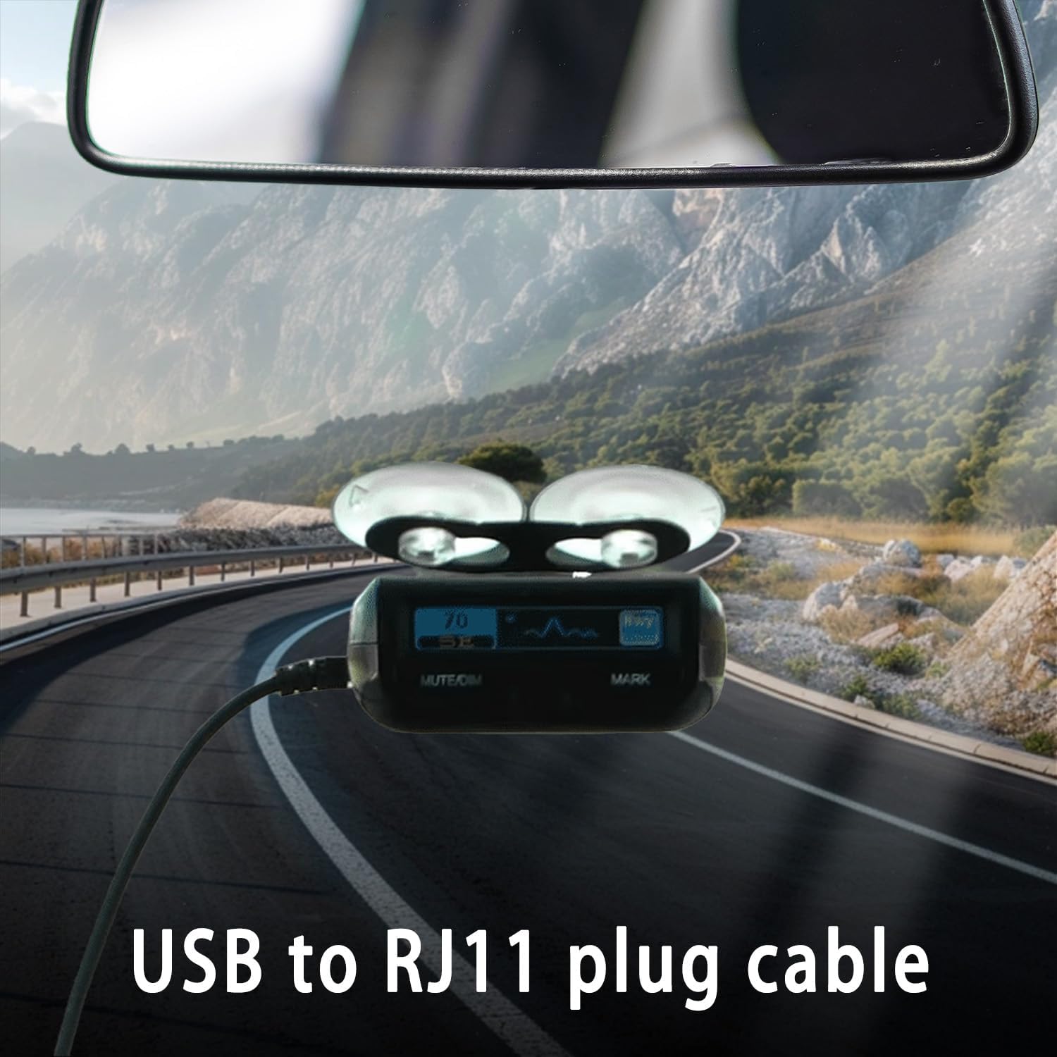 radar detector cable, usb to rj11 plug cable compatible with uniden r1 r3 r7, beltronics, escort passport 9500ix radar detectors, power cord replacement for radar detector