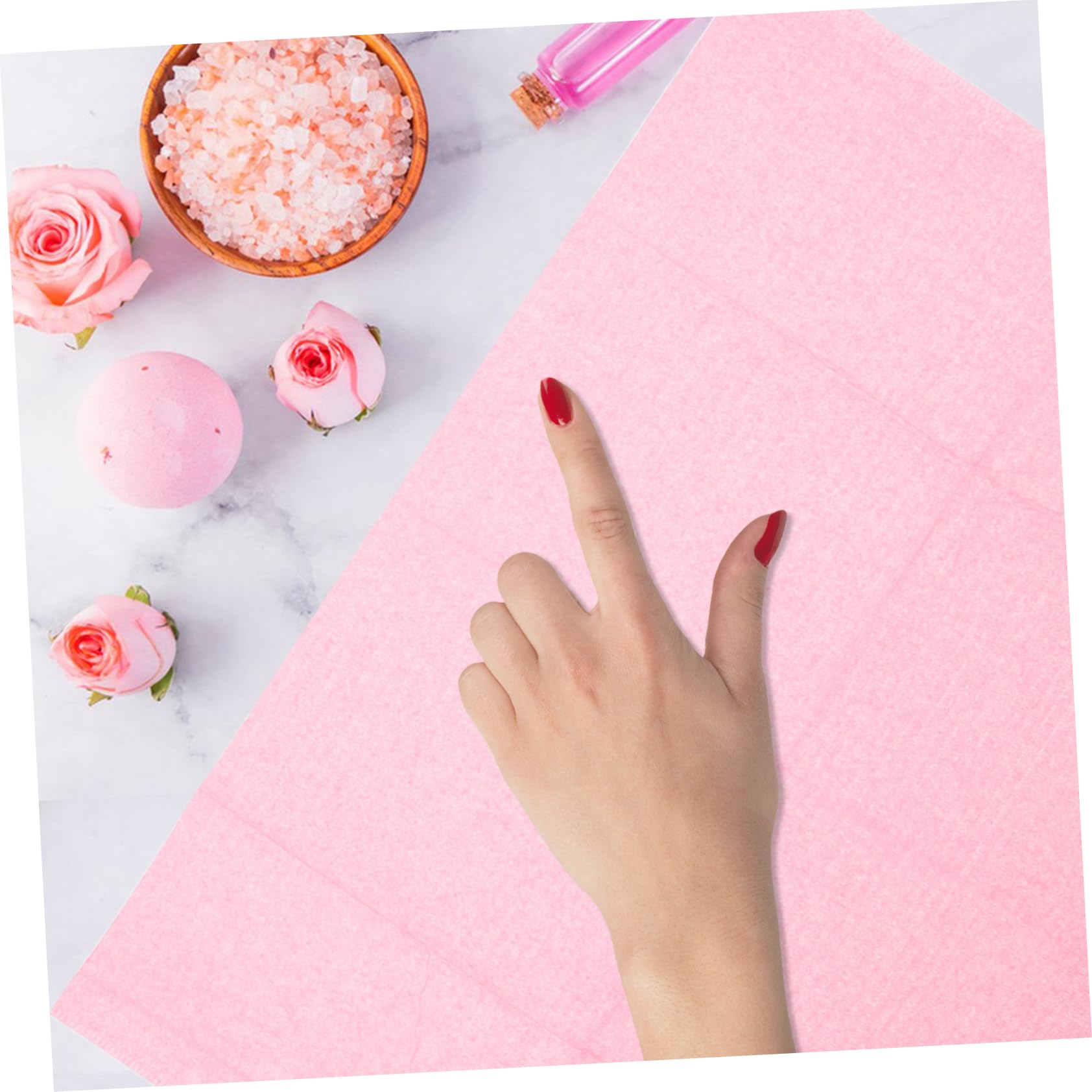 Healvian Tappetino per Unghie Monouso Rosa 125 Pezzi, e Non Tessuto, per Salone Manicure, Protezione Tavolo | Supporto Mano Comodo, Sostituzione Rapida, per Manicure e Salone, Accessori Tavolo