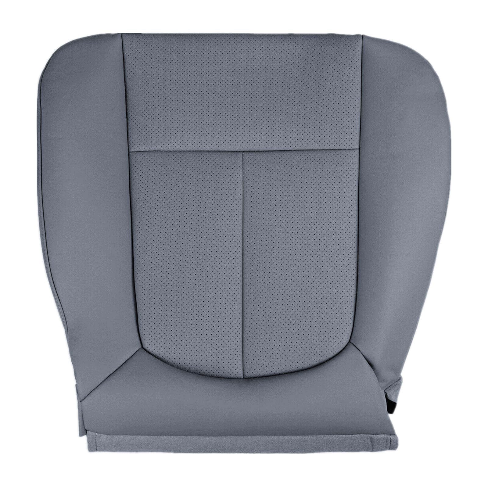 Sekeseauto Front Passenger Side Bottom Replacement Leather Seat Cover Gray Compatible with Ford F150 Lariat 2009 2010 2011 2012 2013 2014