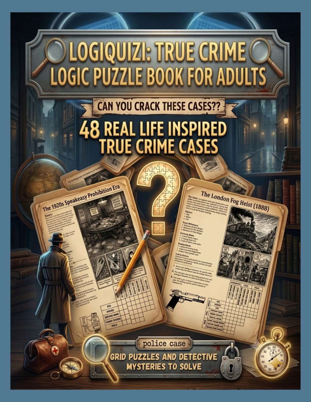 LogiQuizi: True Crime Logic Grid Puzzle Book for Adults: 48 True Crime Logic Grid Puzzles — Deductive Reasoning Brain Teasers with Answer Key