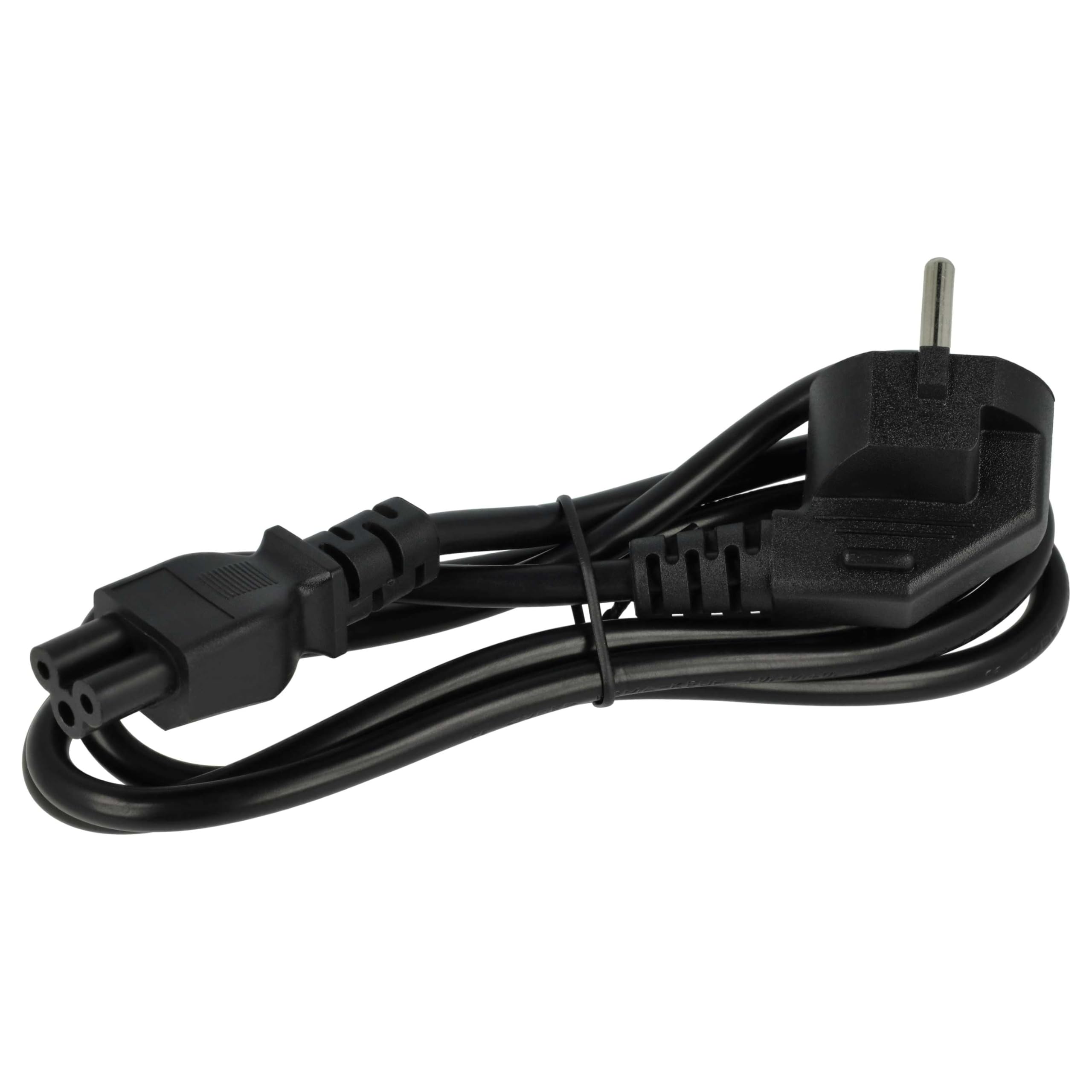 vhbw 5X Cable Clavija (m) de Seguridad para Dispositivos IEC por ej. PC Monitor Ordenador Impresora Robot Aspirador - C5 Hoja de trébol (h), 1,2 m
