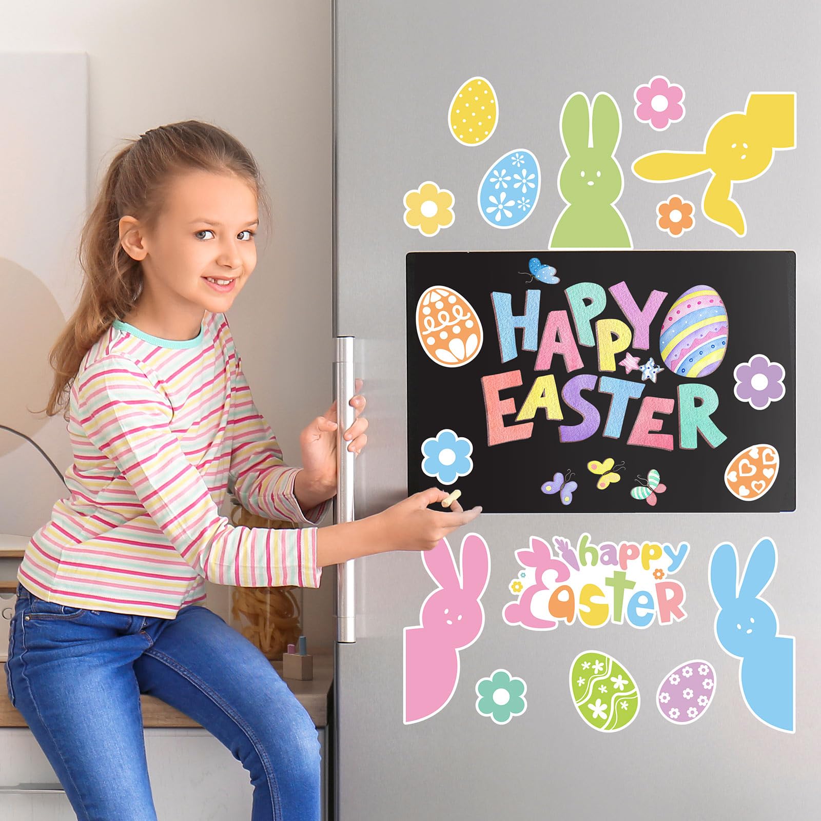 17 Oster-Kühlschrankmagnete – Bunte Hasen, Eier & Blumen Für Frühlingsdeko