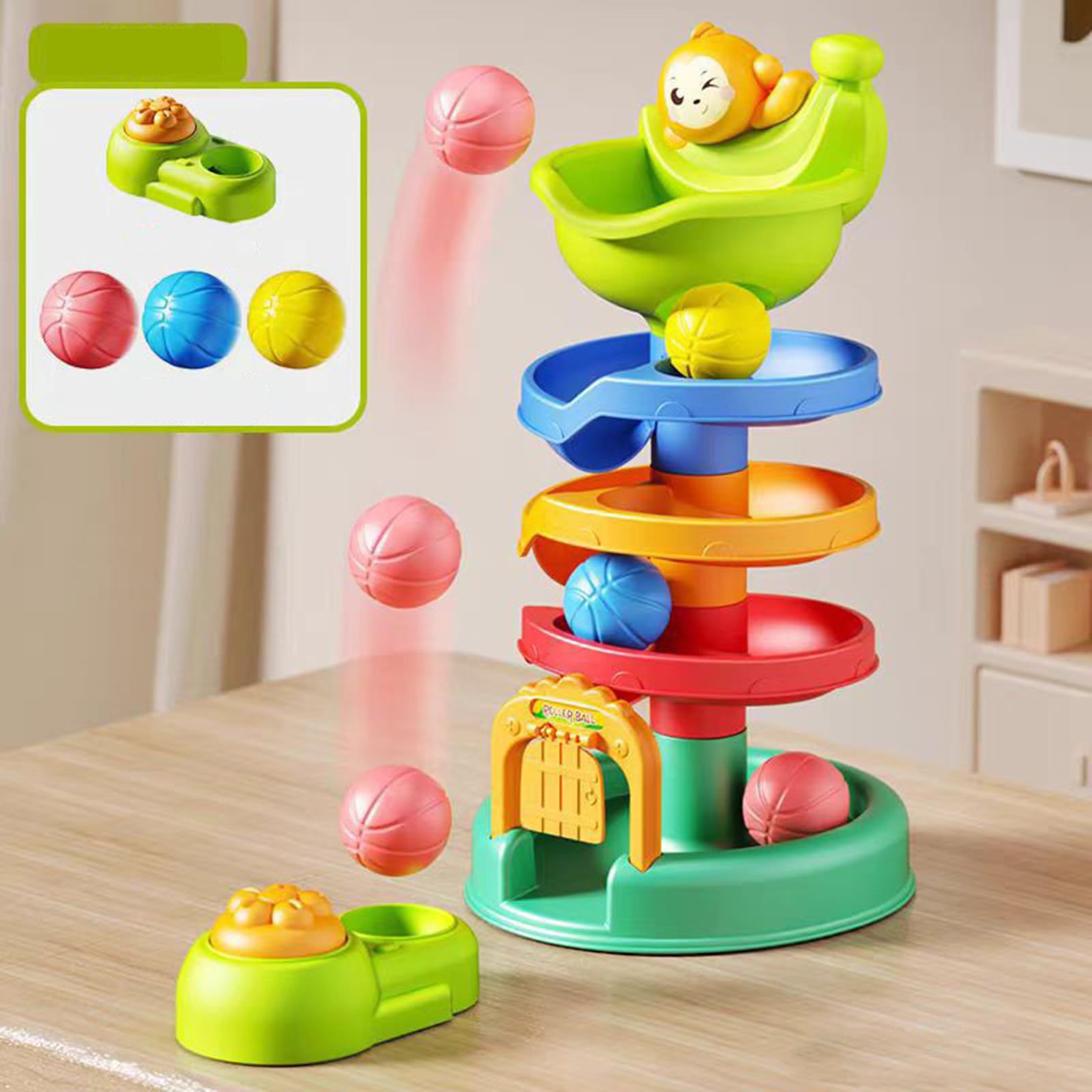 Amazon | タワー 玉落とし 幼児向けおもちゃ - 赤ちゃん知育ボール
