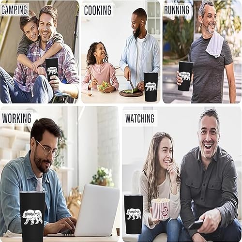 Miniatura 6 de Taza de café de viaje con texto en inglés "Grandma Bear", regalo divertido para la abuela, Mimi, la futura abuela, el Grammy, regalo genial para