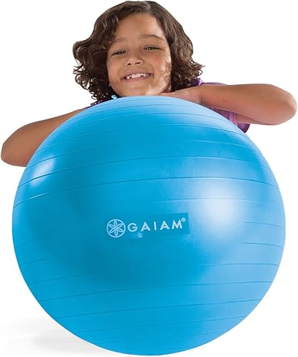 Miniatura 2 de Gaiam Pelota de equilibrio para niños. Pelota de equilibrio, que no se revienta, para niños, con inflador, de 45 centímetros.